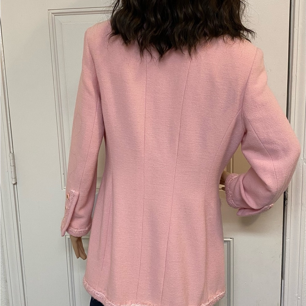 CHANEL Pink Wool coat w/ skirt ( set ) - Picture 3 of 12